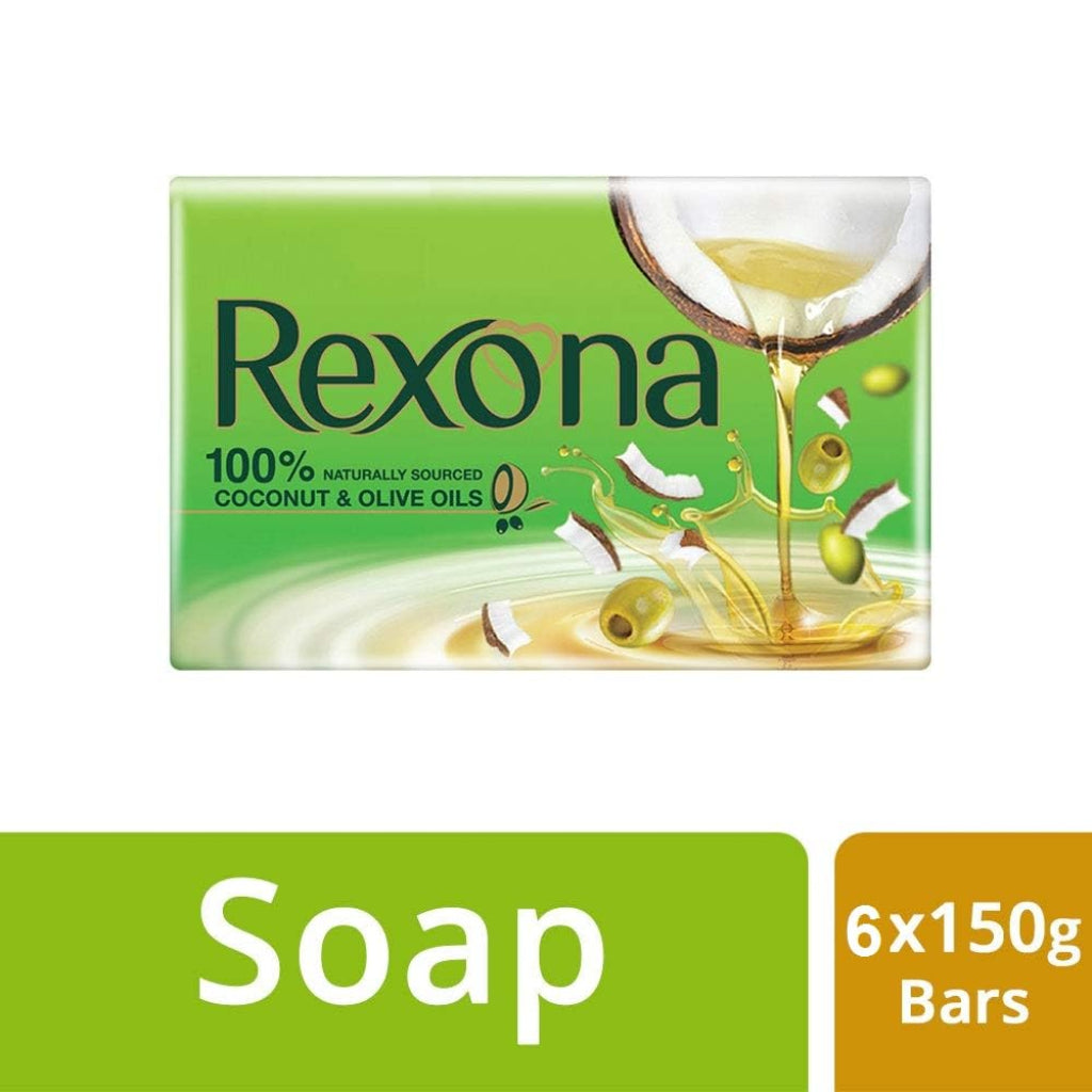 Rexona Silky Soft Skin Soap Coconut & Olive Oils (Pack of 6 x 150 gm)