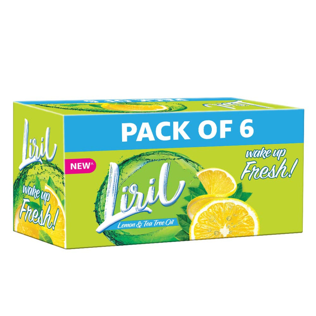 Liril Lemon & Tea Tree Oil Soap, 125 g (Pack of 6)