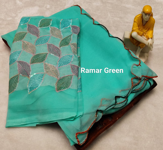 Fancy Saree With Work Blouse