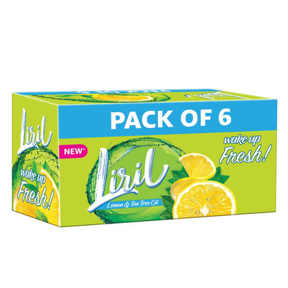 Liril Lemon & Tea Tree Oil Soap, 125 g (Pack of 6)